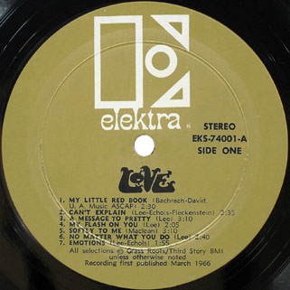 love lp same elektra us stereo label 1