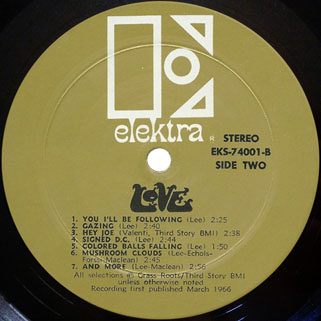 love lp same elektra us stereo label 2