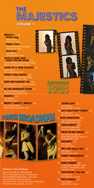 majestics CD vol 1 funky broadway in