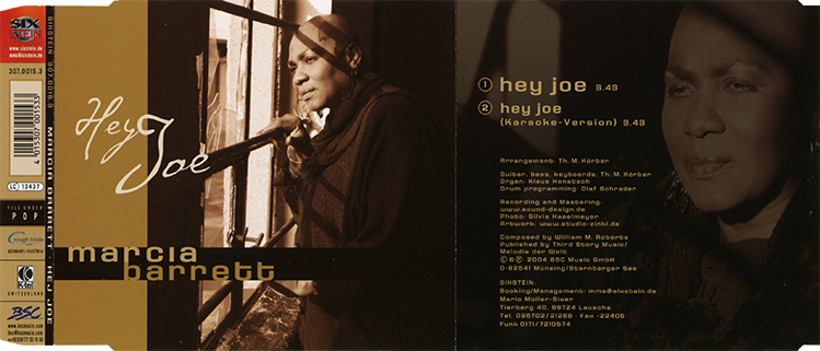 Marcia Barrett CDS hey joe cover