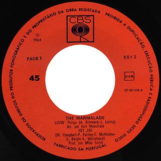 marmalade ep cbs portugal lovin' things - hey joe label 1