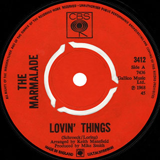 marmalade single cbs 2 uk label lovin'things