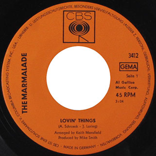 marmalade single cbs germany label lovin'things