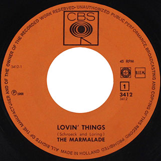 marmalade single cbs holland label lovin' things