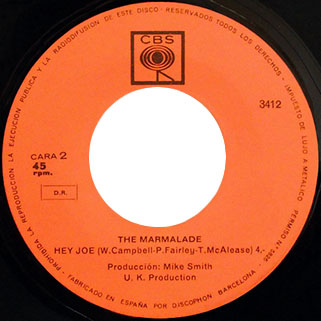 marmalade single cbs spain label hey joe 