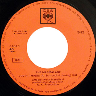 marmalade single cbs spain label lovin' things 