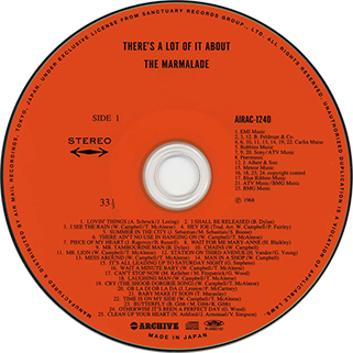 marmalade cd there's a lot of it about air mail archive label