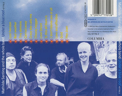 mathilde santing cd under a blue roof tray out