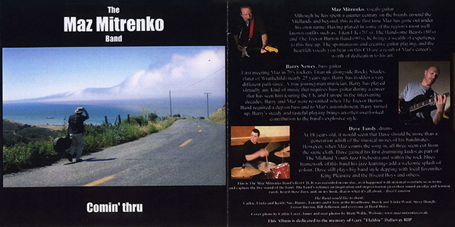 maz mitrenko band cd comin'thru cover