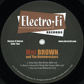 Mel Brown and Homewreckers  Best Of The Electro-Fi Years label 2