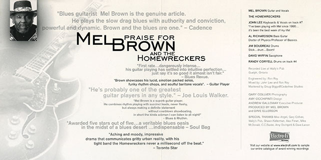 mel brown and the homewrekers cd homewrokin' done live cover in