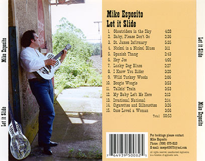 mike esposito trio cd let it slide tray