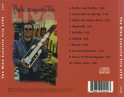 mike esposito trio cd live tray