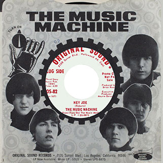 music machine single promo side hey joe paper sleeve