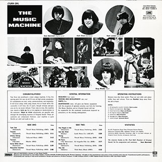 music machine lp turn on label impact back