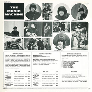 music machine lp turn on label line back