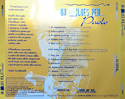 Nic Becattini and the Serious Fun CD various Un Blues Per Paolo tray