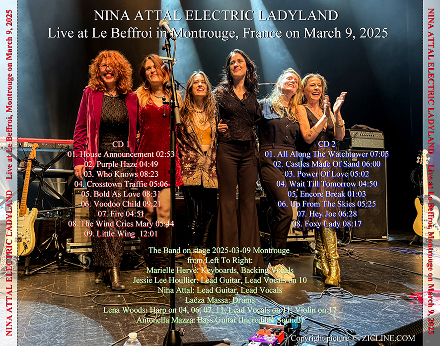 Nina Attal Electric Ladyland live at Beffroi in Montrouge on March 9, 2025 tray