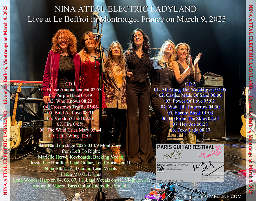 Nina Attal Electric Ladyland live at Beffroi in Montrouge on March 9, 2025 alternate tray