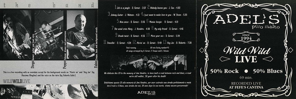 Adel's Puro Malto CD Wild Wild Live cover out