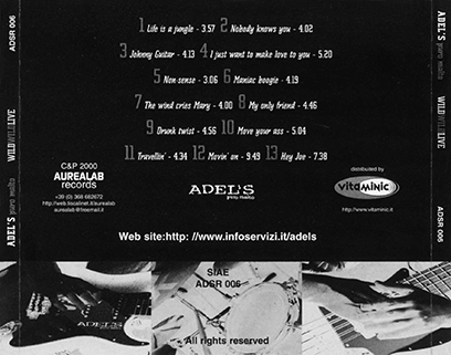 Adel's Puro Malto CD Wild Wild Live tray out