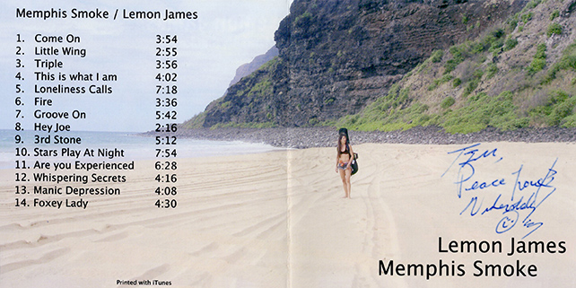 Lemon James CD Memphis Smoke Live cover in