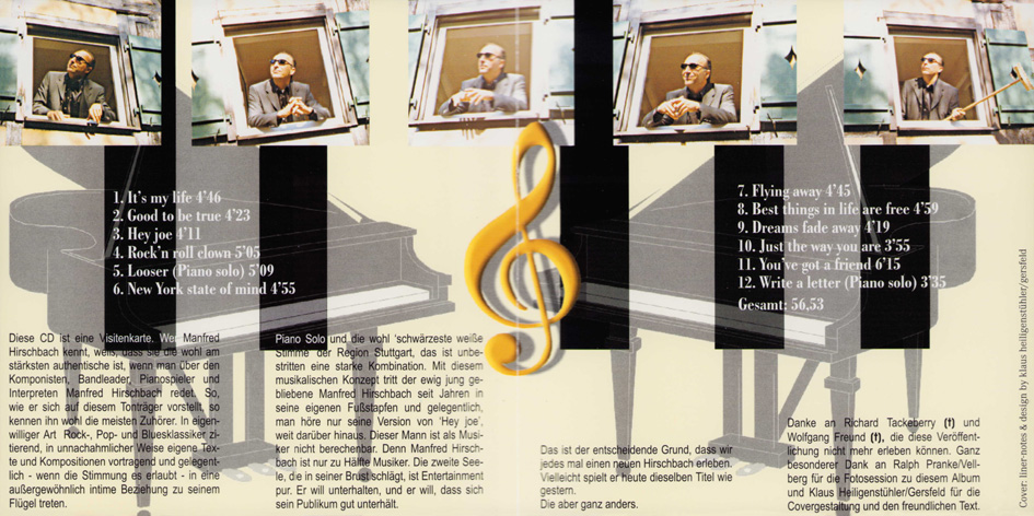 Manfred Hirschbach CD It's My Life cover in