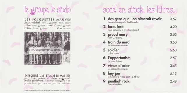 Socquettes Mauves CD Sock'En Stock cover in