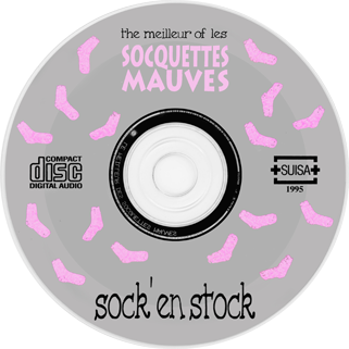 Socquettes Mauves CD Sock'En Stock label