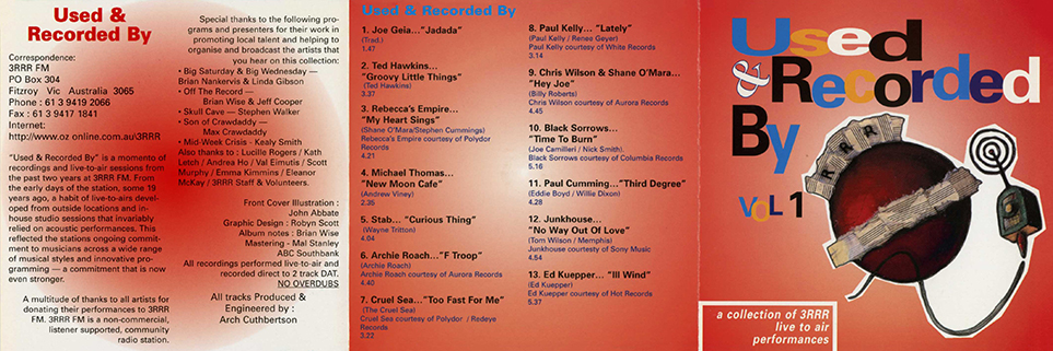 Chris Wilson and Shane O'Mara CD Used and Recorded RRR volume 1 cover out