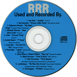 Chris Wilson and Shane O'Mara CD Used and Recorded RRR volume 1 label