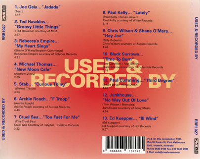 Chris Wilson and Shane O'Mara CD Used and Recorded RRR volume 1 tray
