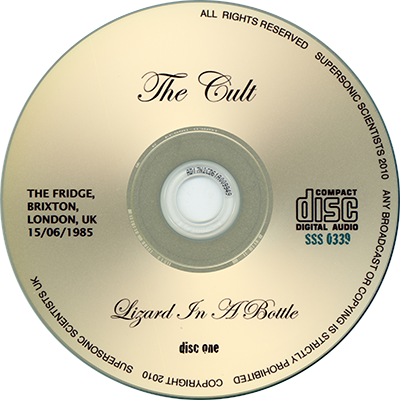 cult cd lizard in a bottle live fridge 1985 label 1