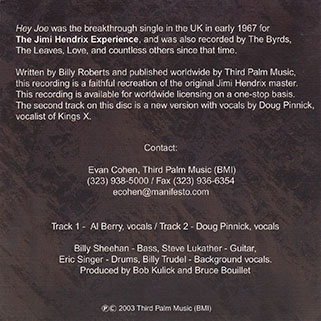 doug pinnick cd hey joe back