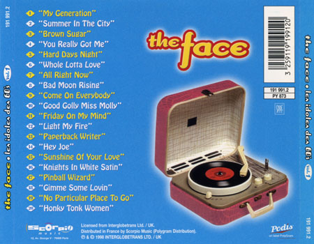 face cd les idoles des 60's tray out