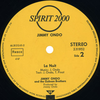 jimmy ondo 45 rpm hey joe - la nuit label 2