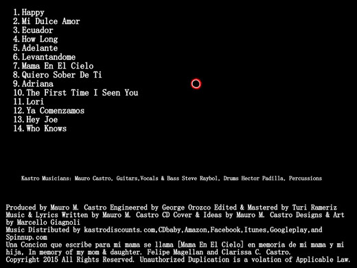 kastro cd mi dulce amor tracks