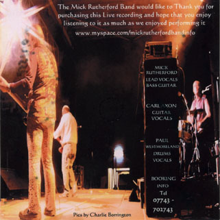 mick rutherford band cdr rock me baby back