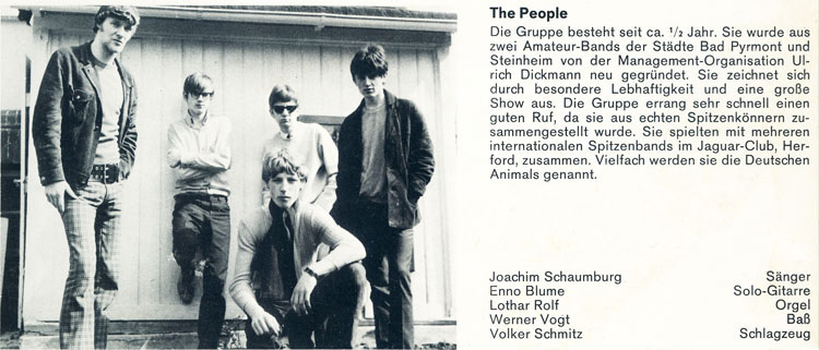 people lp beat parade 1967 part of back cover about the people