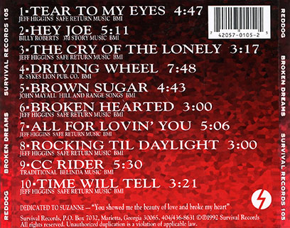 reddog cd broken dreams back