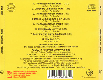santa esmeralda beauty cd tray