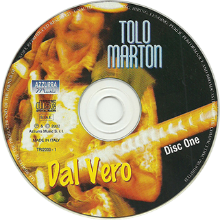 tolo marton cd dal vero azzura label 1