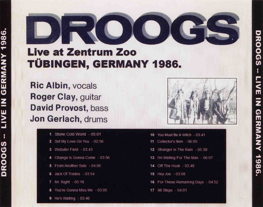 droogs cdr live germany 1986 tray