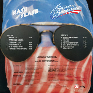 nash the slash lp american bandages back cover