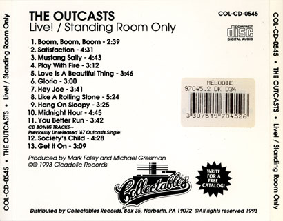 oucasts cd standing room only tray