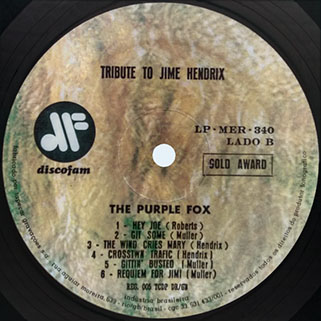 purple fox tribute to jimi hendrix discofam brasil label 2