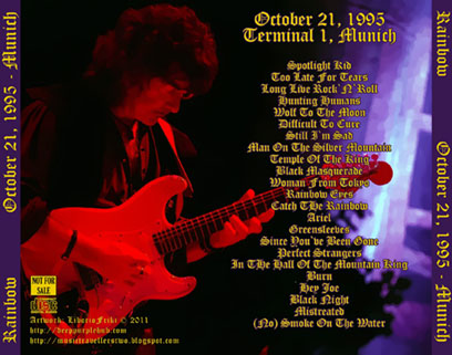 ritchie blackmore's rainbow 1995 10 21 cd munich tray