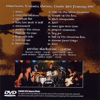 ritchie blackmore's rainbow 1997 02 26 toronto dvdr burn in warehouse back