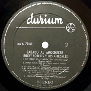 rocky roberts lp a sabato sera peru label 2