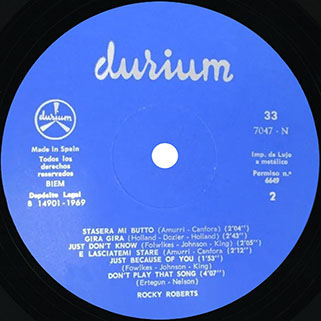 rocky roberts lp same spain label 2